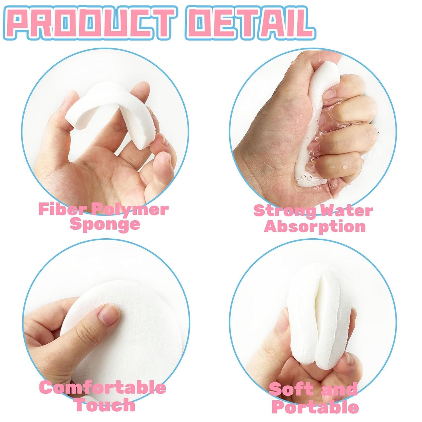 120 Pcs Facial Sponges Compressed,Facial Cleansing Pads,Round Face Cleaning Sponge for Spa,Exfoliating,Face Wash