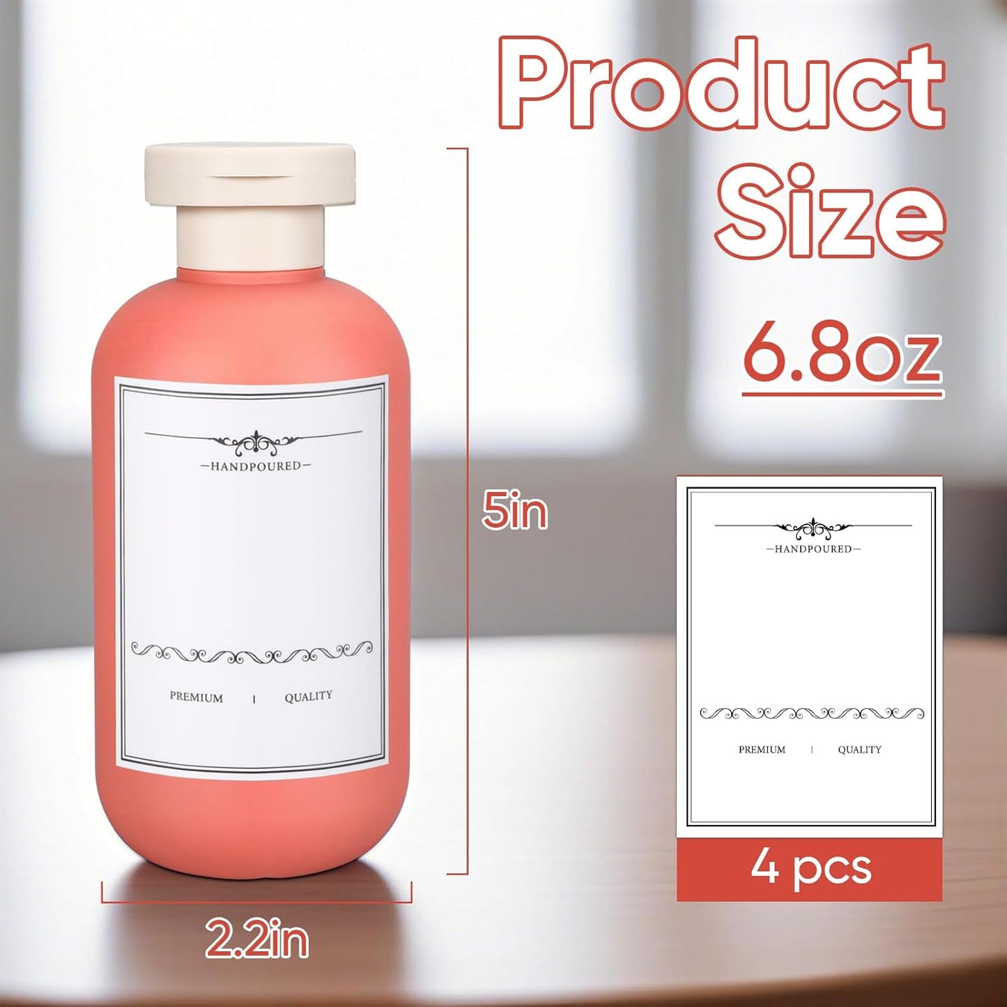 3 PACK Travel Shampoo Bottle, Empty Plastic Squeeze Bottles 6.8oz with Flip Cap, Lotion Container for Toiletries Travel Size Shampoo and Conditioner