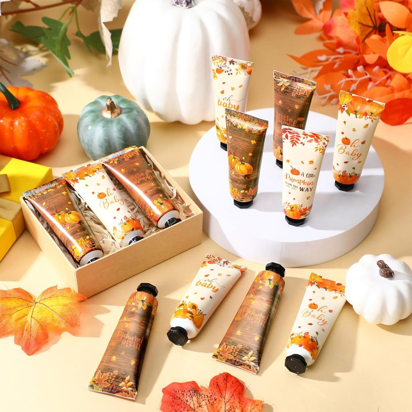 60 Pcs Fall Baby Shower Hand Cream Bulk Hand Cream Gifts a Little Pumpkin Baby Shower Party Favors for Guests Travel Size Lotion Autumn Thanksgiving Wedding Birthday Party Supplies
