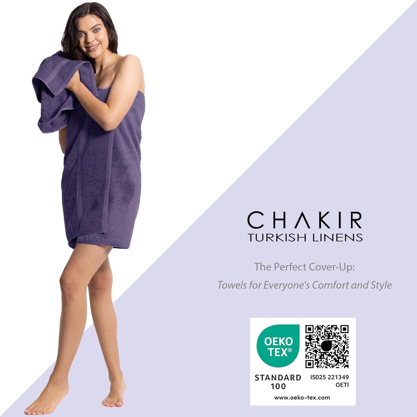 Chakir Turkish Linens, 100% Cotton Premium Quality Turkish Bath Sheets (35''x70'' Large Bath Sheet Towels - Plum)