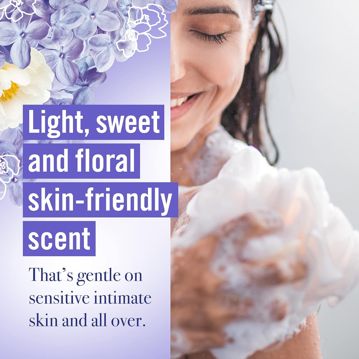 Vagisil Feminine Wash for Intimate Area Hygiene, Scentsitive Scents, pH Balanced and Gynecologist Tested, Spring Lilac, 12 oz (Pack of 3)