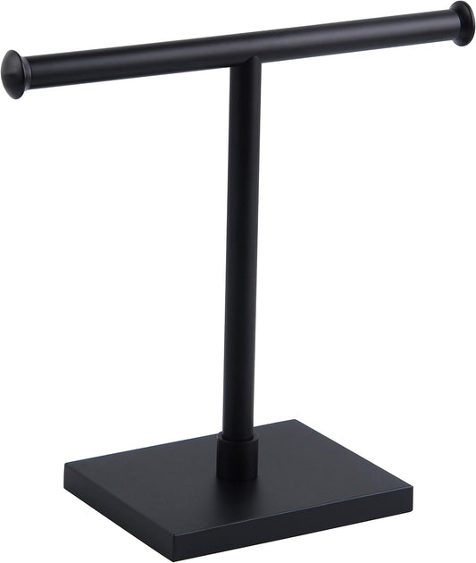 SUS 304 Stainless Steel Hand Towel Holder Standing Tree Rack for Bathroom Vanities Countertop, Matte Black DZY011-BK