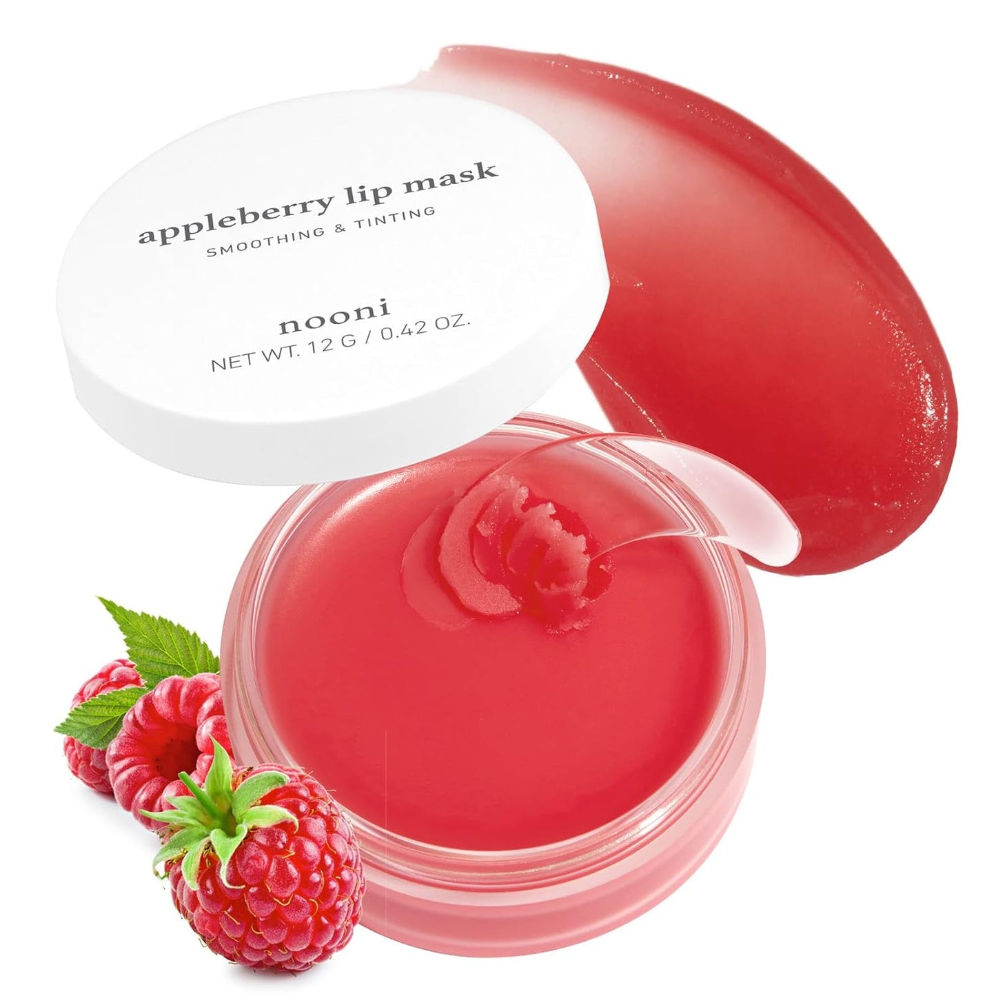 NOONI Vegan Appleberry Lip Mask Overnight – Hydrating Lip Balm & Butter with Shea Butter & Vitamins | Soothing Moisturizer, Softening Treatment for Dry Lips, 0.42 oz