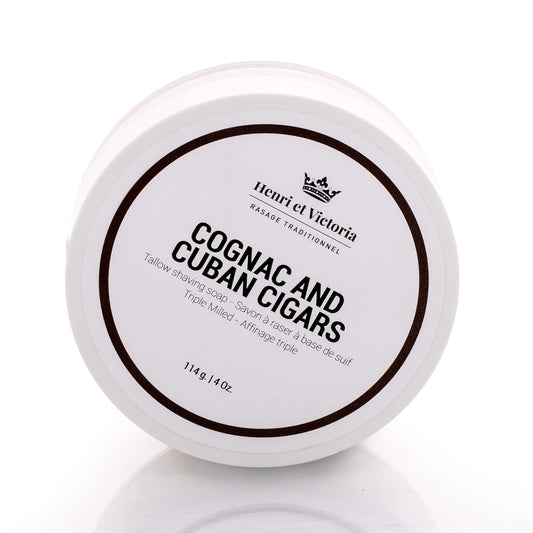 Shaving Soap For Men | Cognac and Cuban Cigars Fragrance | Smooth Shave, Lathers Up Nicely, Long-Lasting Scent | Triple Milled Soap, Canadian Made by Skilled Artisan 114 g (4 oz)
