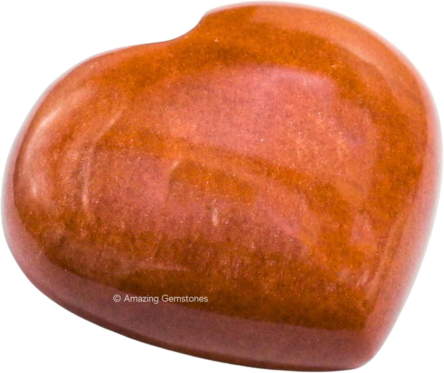 Amazing Gemstone Chocolate Jasper Crystal Heart Palm Stone - Pocket Massage Worry Stone for Natural Body Chakra Balancing, Reiki Healing and Crystal Grid