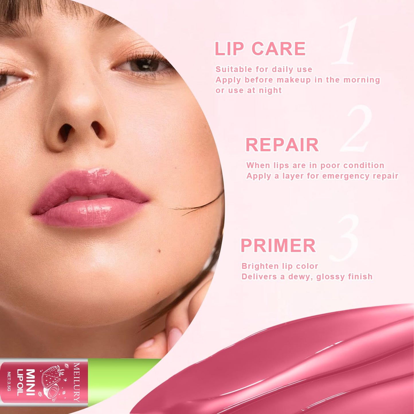 6pcs Lip Gloss Oil Set, Mini Hydrating Lip Glow Oil Lip Gloss, Lipgloss Lipoil Set for Women Girls Teens, Tinted Plumping Fat Lip Oil Lip Balm for Dry Lips Nourishing (SET A)