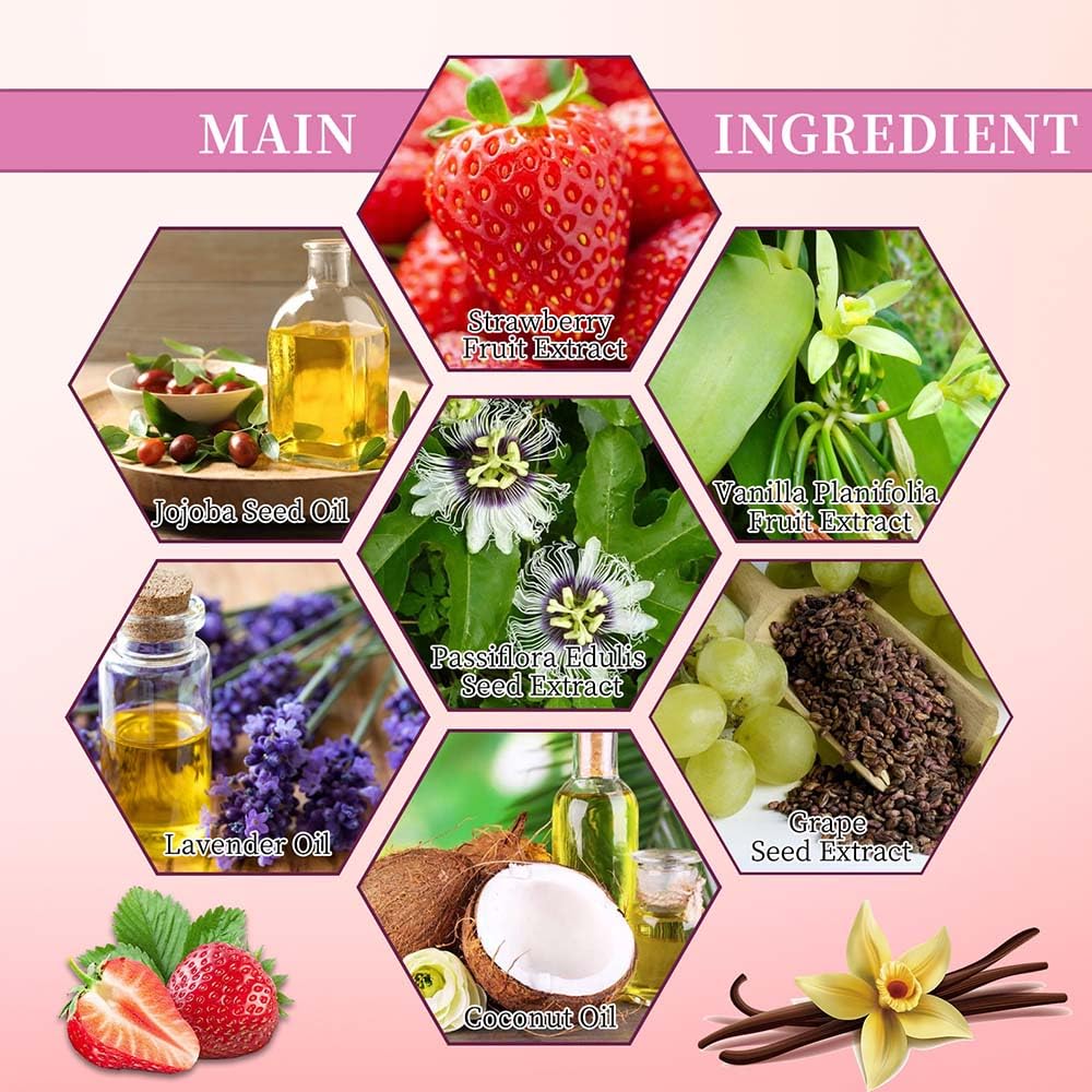 Strawberry Vanilla After Shave Oil, After Serve Oil for Smooth Skin, Moisturizing, Prevent Ingrown Hairs & Dryness, Reduce Ingrown Hairs & Dryness (2-PCS Passion Fruit, One Size)