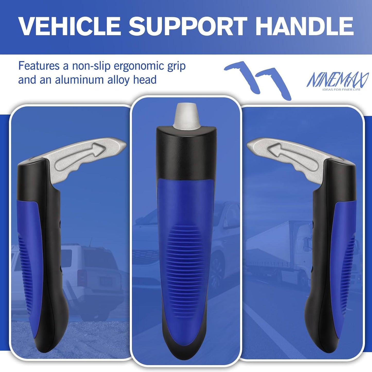 NINEMAX Car Door Handle for Elderly Car Handle Assist Support, Auto Grab Handles, Portable Car Door Cane for Seniors, Handicap (1 pc with Strap)