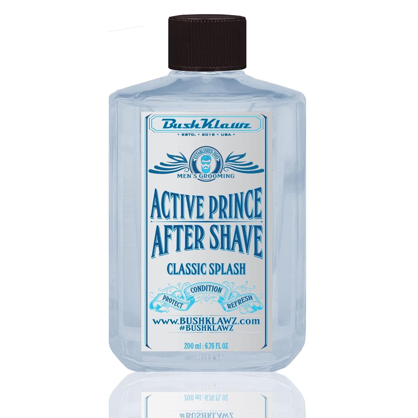 BushKlawz Classic Refreshing Cooling Soothing Barbershop After Shave Lotion Balm Toner Splash Active Prince Satisfy all Types of Viking Cannon Black Prime AfterShave Tonic Cologne