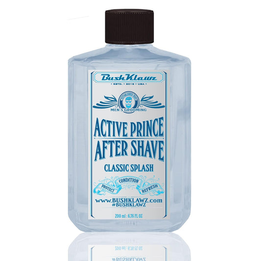 BushKlawz Classic Refreshing Cooling Soothing Barbershop After Shave Lotion Balm Toner Splash Active Prince Satisfy all Types of Viking Cannon Black Prime AfterShave Tonic Cologne