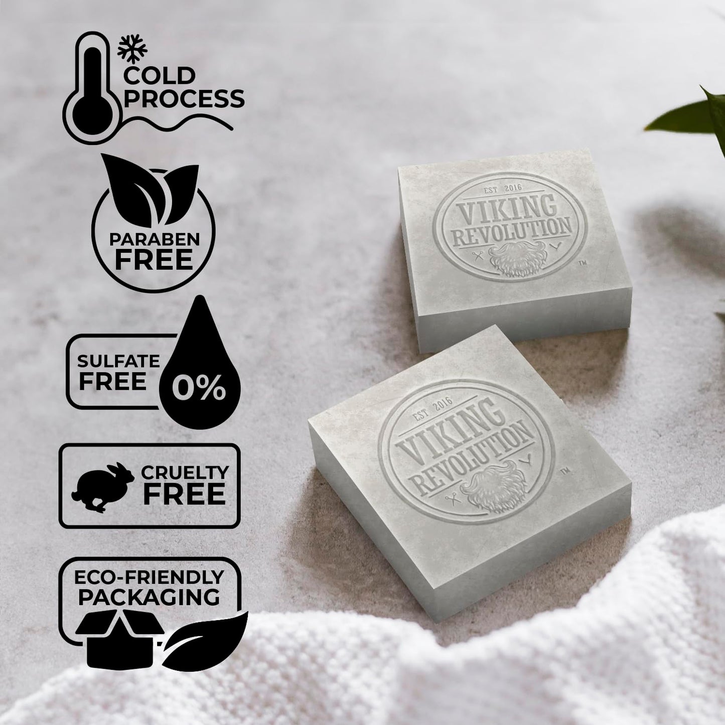Viking Revolution Peppermint Natural Soap for Men - Eucalyptus Mens Soap Bar with Essential Oils Cold Pressed Bar Soap for Men - Nourishing Mens Bar Soap with Coconut Oil, Shea Oil, Almond Oil(2 Pack)