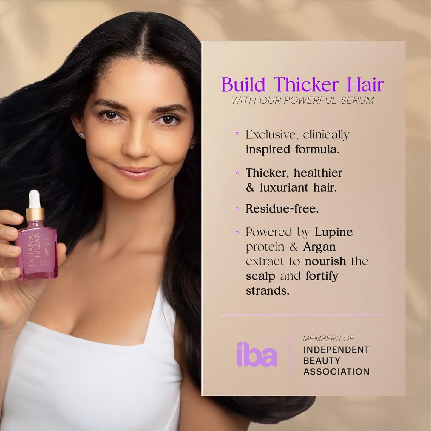 Hair Thickening Serum - 3 Pack Hair Density Serum Builder for Women Made in USA 30ml - Clinically Proven Scalp Treatment Non-Greasy - Biotin, Argan & Pea Peptides - For Thinning, Fine or Damaged Hair