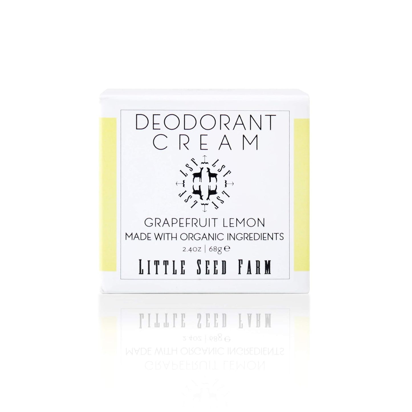 Little Seed Farm All Natural Deodorant Cream - Grapefruit Lemon - Aluminum Free Deodorant for Women or Men, Net Wt. 2.4oz | 68g