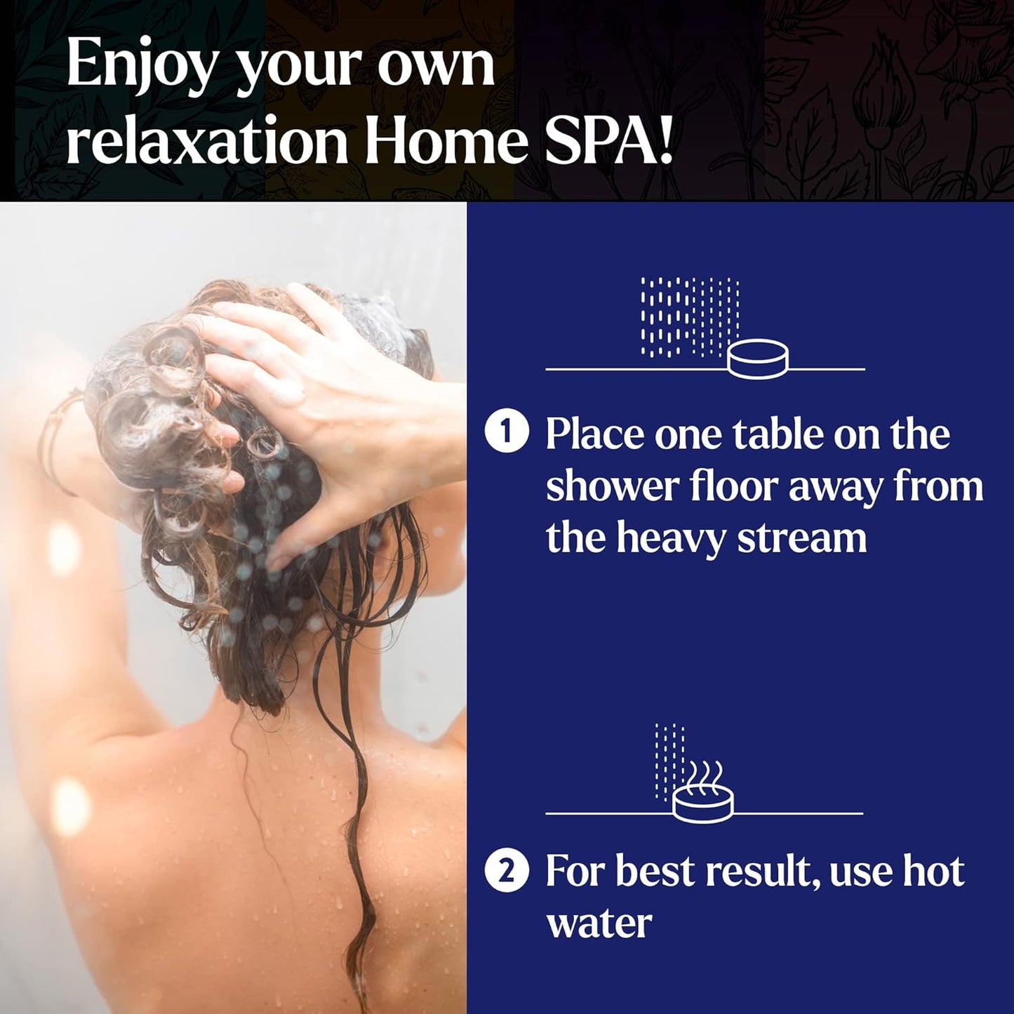 Miracle Made Lavender Aromatherapy Shower Steamers – Essential Oil Shower Bombs for Relaxation, Nasal Relief & Daily Self-Care – 15 Shower Melt Tablets