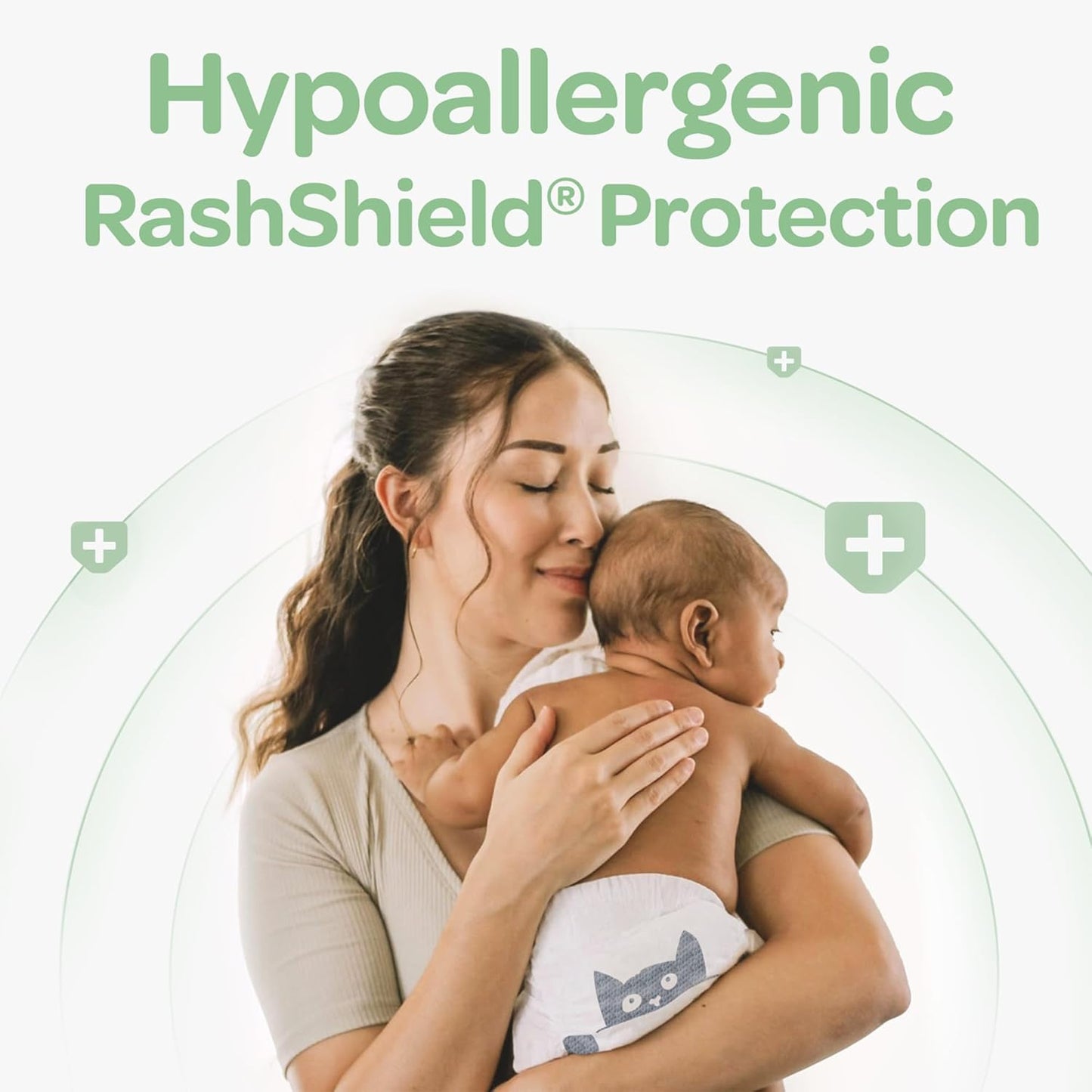 Parasol Clear+Dry Disposable Diapers and Clear+Pure Wipes, RashShield Protection, Size 6 (35 lbs and Up), Diaper Bundle of 120 Diapers & 240 Wipes