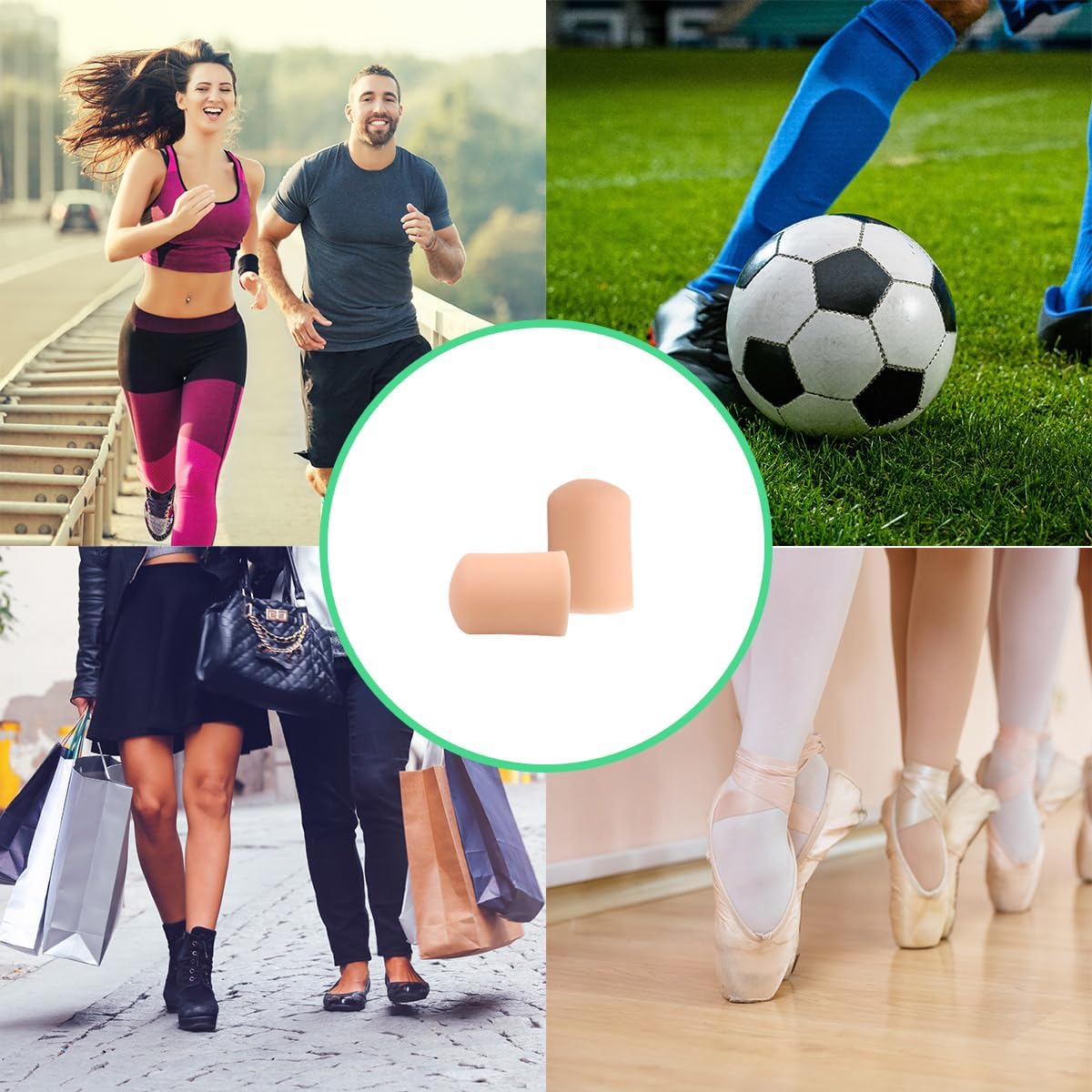 12 PCS Gel Toe Protectors for Men and Women to Protect and Cushion Corns, Calluses, Toe Blisters, Hammer Toes, Ingrown or Missing Toenails, Relieve Foot Pain (Beige, S)