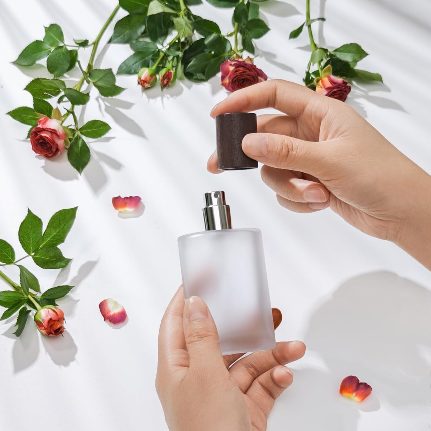 50ml/1.7 Oz Glass Spray Bottle Perfume Atomizer,Perfume Travel Refillable Spray Bottle Empty with 3 Kinds of Dispenser (B4)