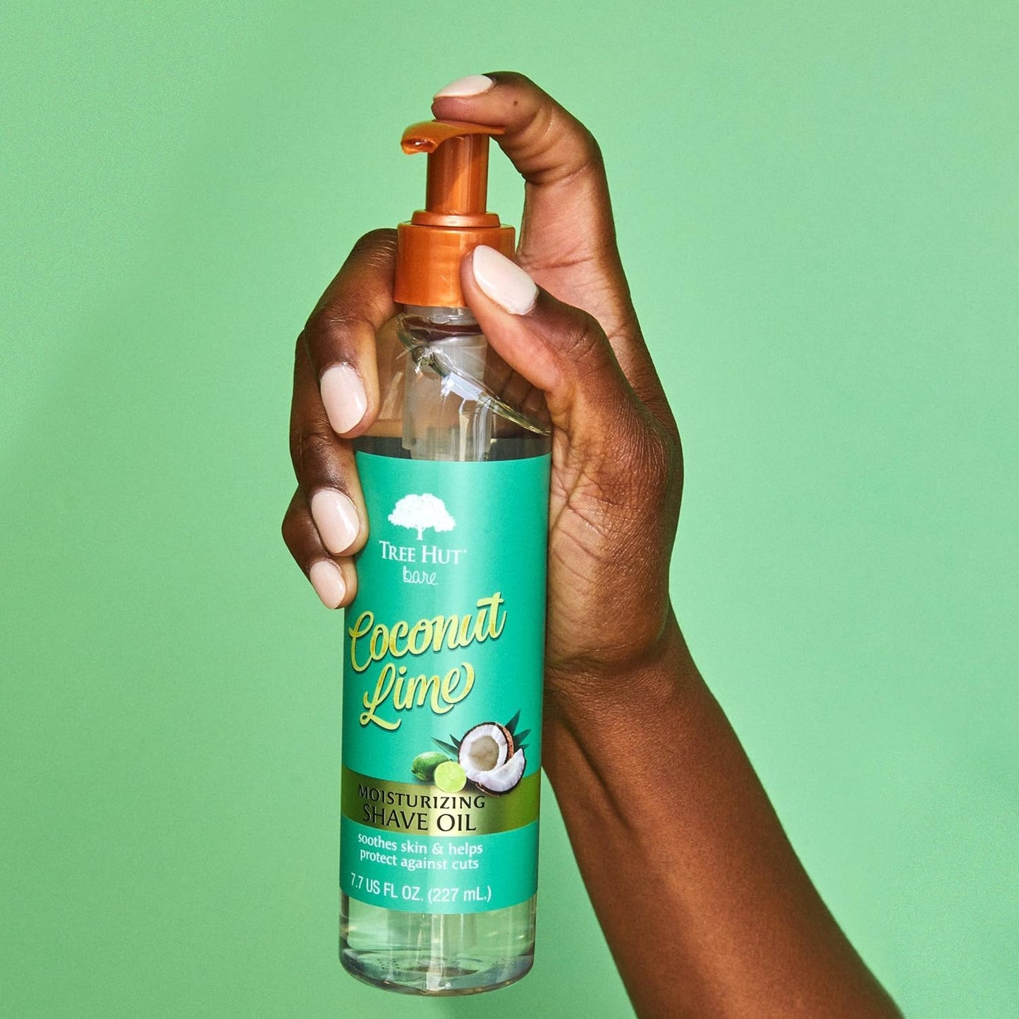 Tree Hut Coconut-Lime Moisturizing Shave Oil, Gel-to-Oil Formula, Ultra Hydrating Barrier for a Close, Smooth Shave, For All Skin Types, 7.7 fl oz