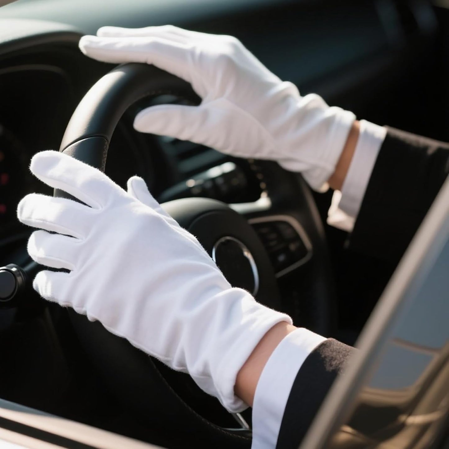 100% White Cotton Gloves for Dry Hands, 6 Pairs Moisturizing & Eczema Overnight, Work Gloves Liners, Ideal for Sleep & Spa Treatment, Coin Jewelry Silver Inspection, Medium, One Size