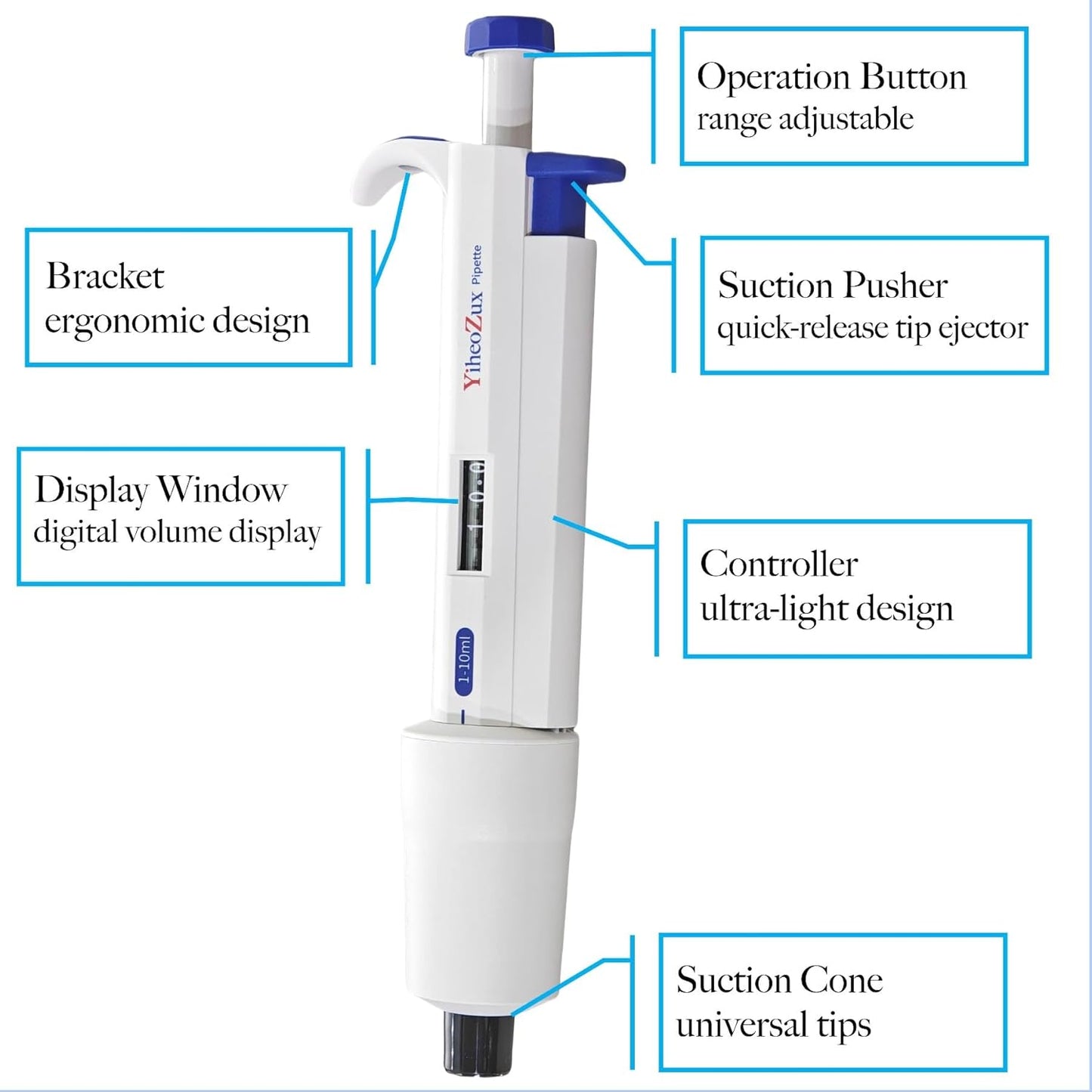 𝟭-𝟭𝟬 𝗺𝗹 Single Channel Pipettor Manual Adjustable Variable Volume Laboratory High Accurate Lab 𝐌𝐢𝐜𝐫𝐨𝐩𝐢𝐩𝐞𝐭𝐭𝐞 𝟏𝟎𝟎𝟎-𝟏𝟎𝟎𝟎𝟎 𝐮𝐥 𝐏𝐢𝐩𝐞𝐭𝐭𝐞