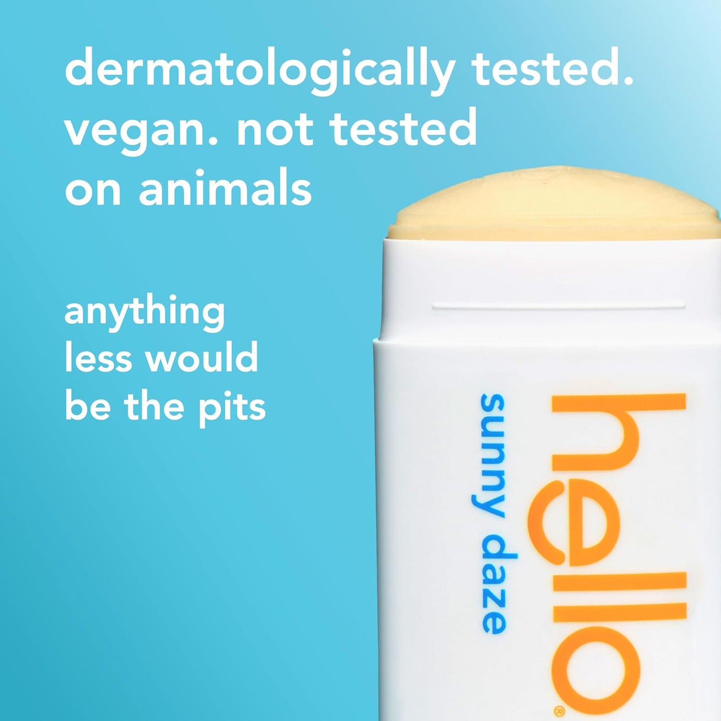 hello Sunny Daze Aluminum Free Deodorant for Women and Men with Shea Butter, 24-Hour Freshness, Baking Soda Free, Dermatologically Tested, 2.6 oz Deodorant Stick, 2 pack