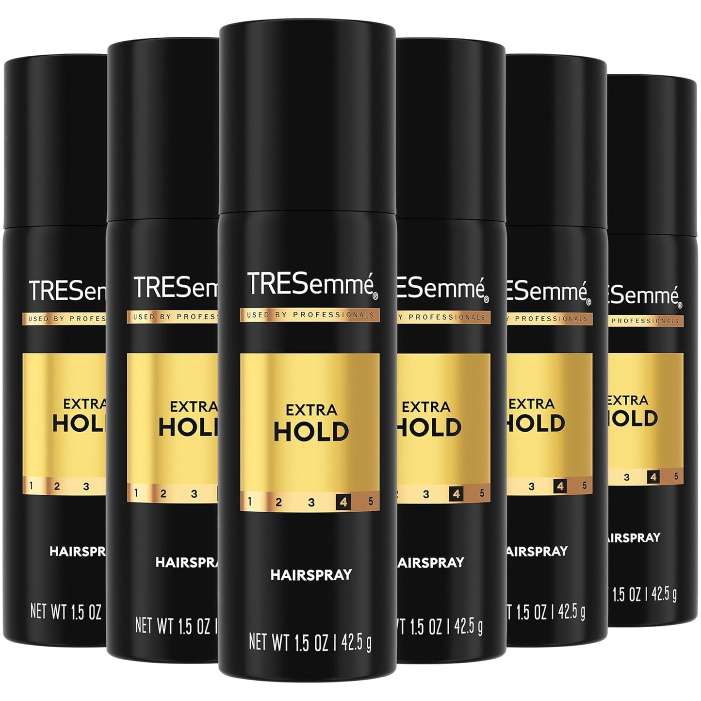 TRESemmé Travel Hairspray, Extra Hold, 6-Pack – Moisturizing Hair Spray, Anti-Humidity, Anti-Frizz Hair Products, 1.5 Oz Ea