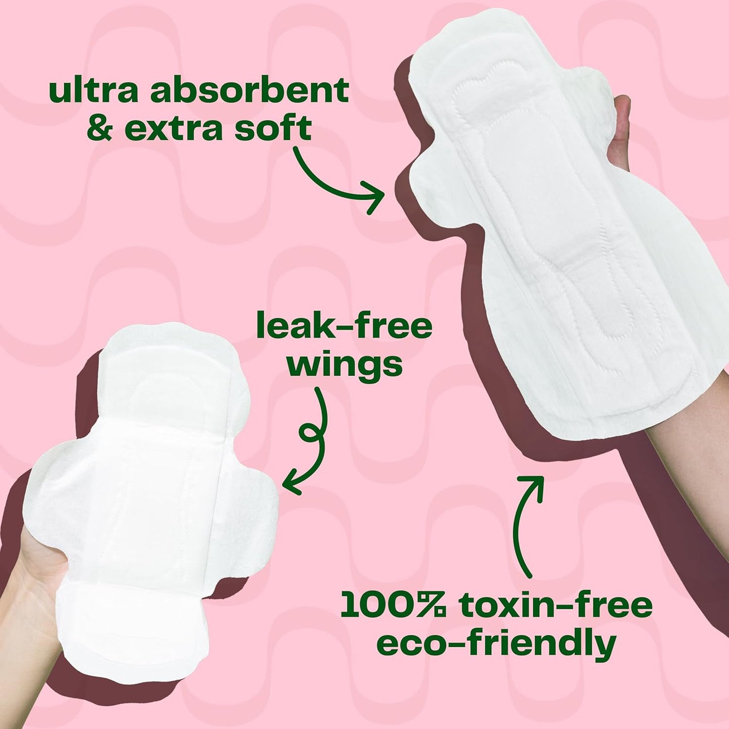 Viv for Your V Bamboo Organic Day & Overnight Pads for Women | (6) Regular (6) Super Sanitary Pads with Wings | Soft, Unscented | Regular & Super Absorbency Bundle