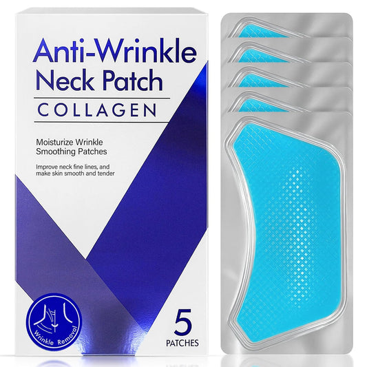 Neck Wrinkle Patches, 5PCS Anti Wrinkle Collagen Tapes Firm and Moisturize Skin for Neck, Natural Plant Extract Formula Improve Fine Lines and Dullness