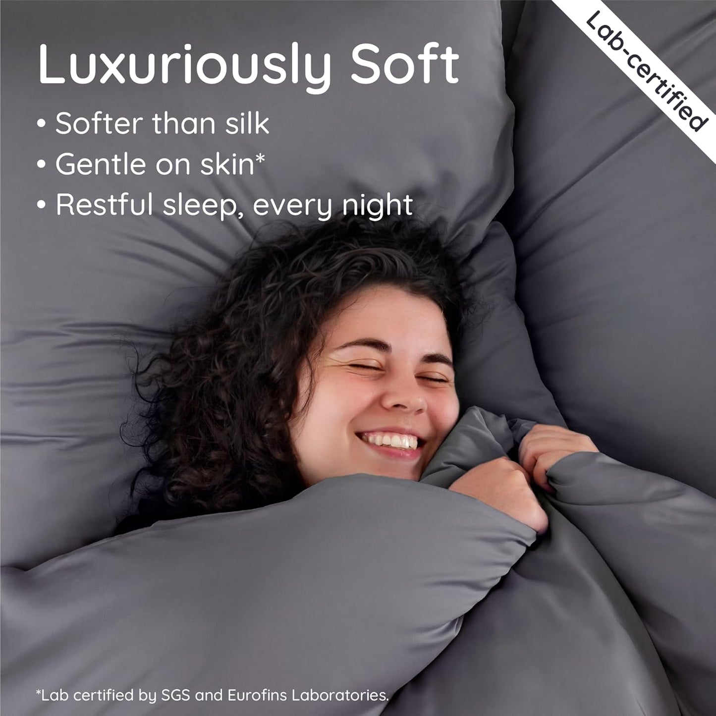 Bambaw 100% Viscose Derived from Bamboo Pillowcase Queen Size – Set of 2 Cooling Pillow Cases for Hot Sleepers, Envelope Pillow Cases Queen Size, Breathable & Super Soft Pillow Cases (Charcoal)