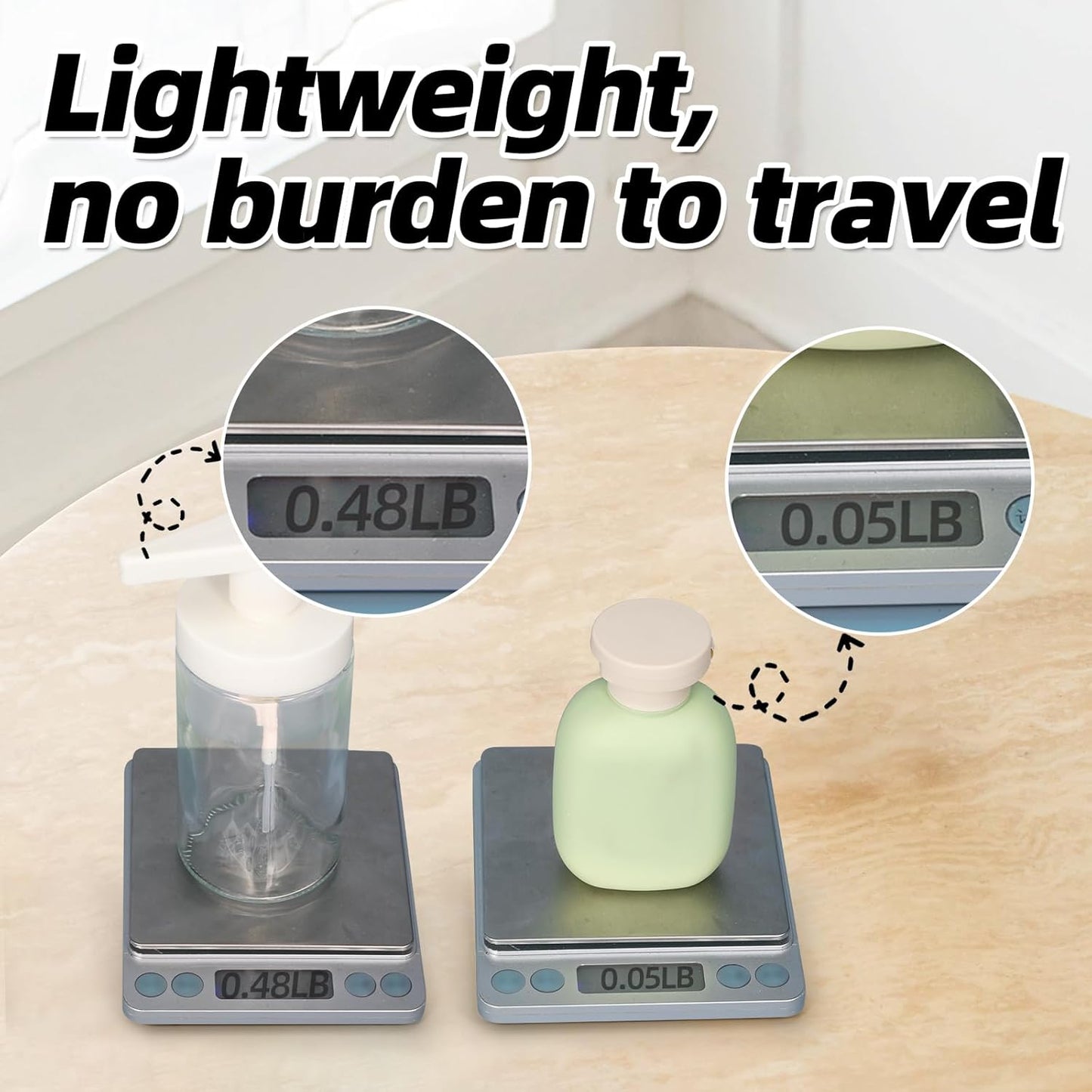 ASEVAT 3.4oz Travel Bottle with Flip Cap, Leak Proof Squeeze Bottles, Refillable Plastic Travel Containers for Creams, Lotion, Foundation, Shampoo, Conditioner