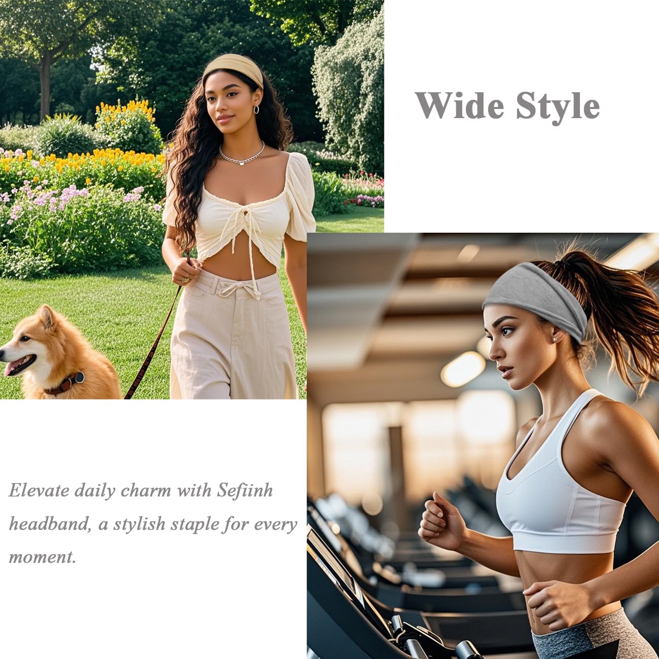 Headbands For Women Headband Elastic Soft Head Bands For Women's Hair Accessories Womens Fashion Yoga Workout Running Fabric Hair Band 6 Pcs