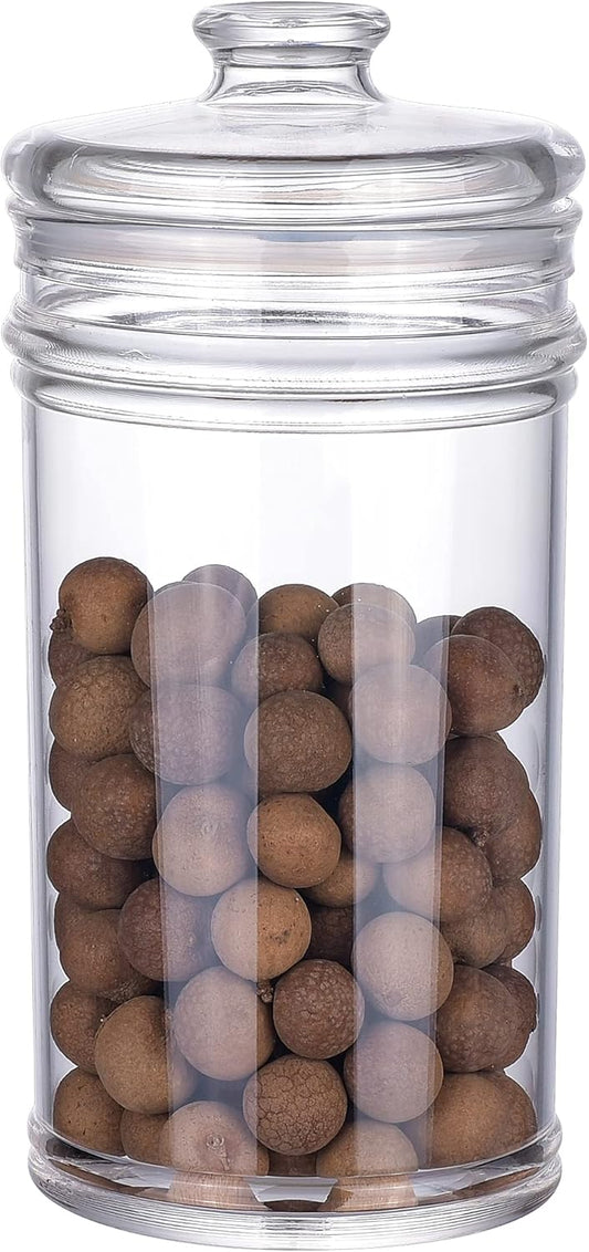 64 oz Reinforced Large Acrylic Storage Jar, Airtight Lid Cookie Jar | Ideal Canisters for Cookies, Dried Fruits, Nuts, Herbs,Cereals,etc