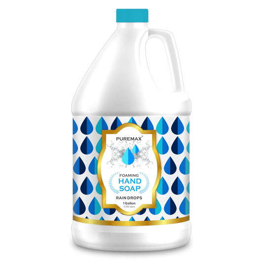 Foaming Hand Soap Refills with Essential Oils | Rain Drops | Gentle, Moisturizing | Biodegradable Formula | Made in USA | 128 Fl Oz (1 Gallon) |