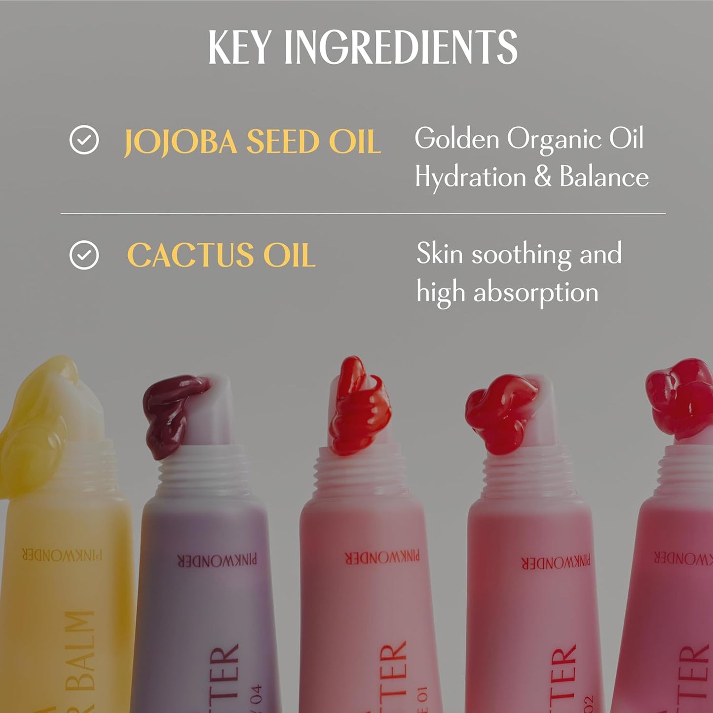 PINKWONDER Jojoba Lip Butter (03 Rose Plum) | Hydrating Lip Balm with Organic Jojoba Oil | Non-Sticky Lip Gloss for Dark Lips | Korean Lip Balm