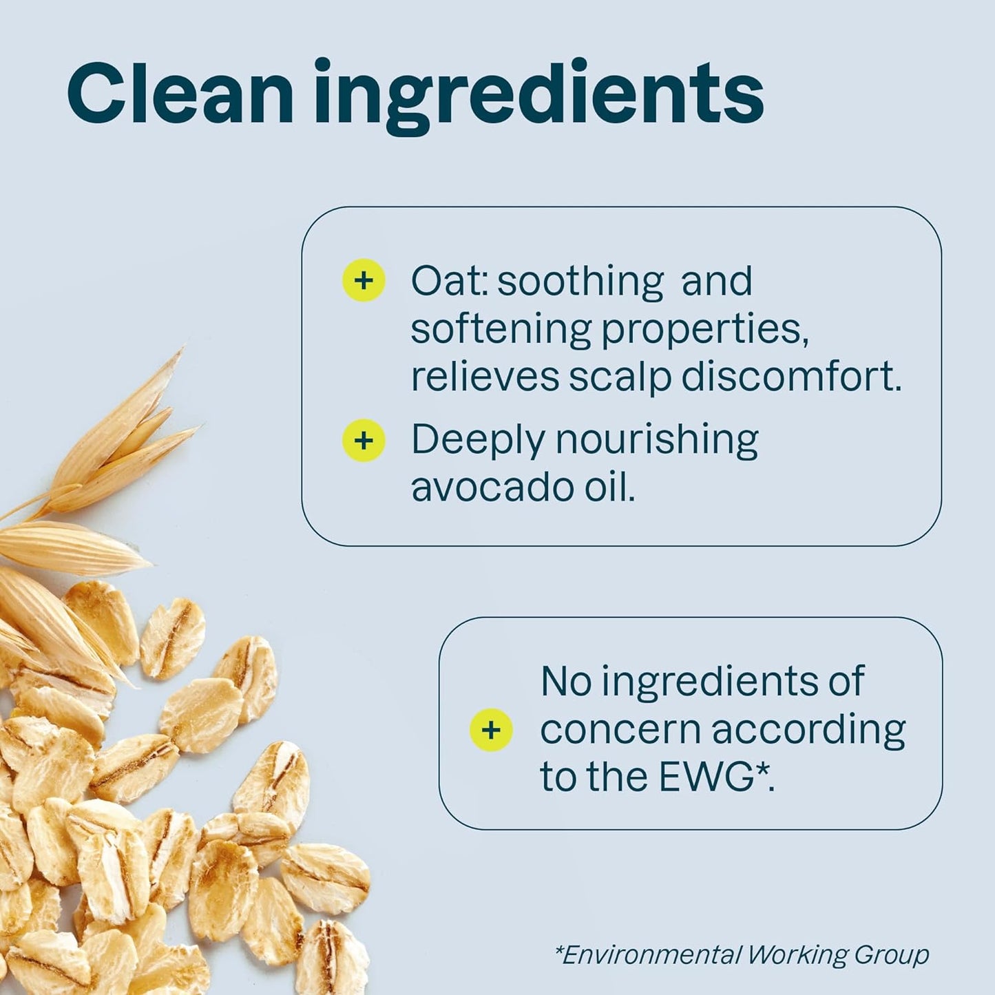 ATTITUDE Hair Shampoo for Sensitive Dry Scalp, EWG Verified, Soothing Oat, Dry and Damaged Hair, Naturally Derived Ingredients, Vegan and Plant-Based, Nourishing, Avocado Oil, 16 Fl Oz