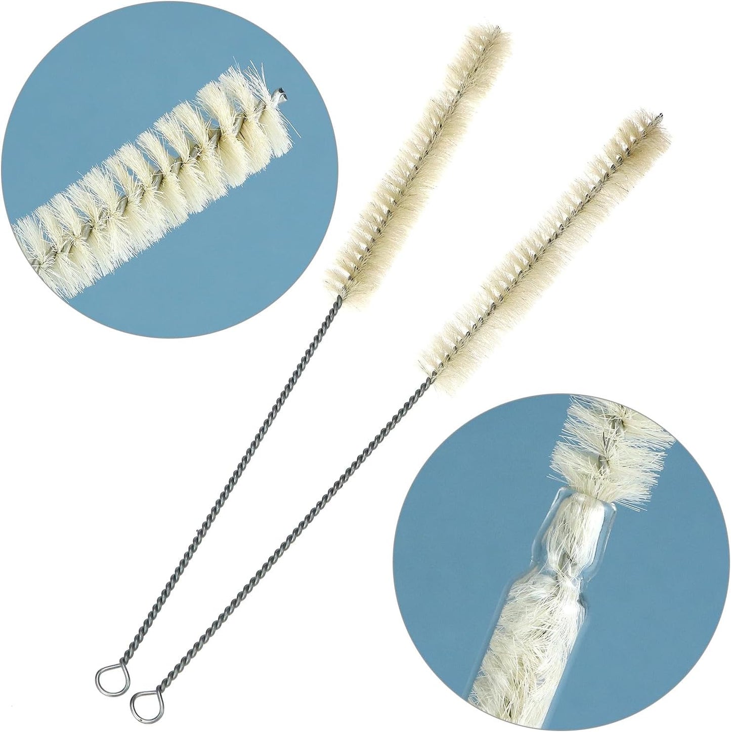 QWORK Glass Droppers Pipettes Graduated Lab Dropper Set, 10 ml Capacity with Large Rubber Caps Glass Liquid Pipette