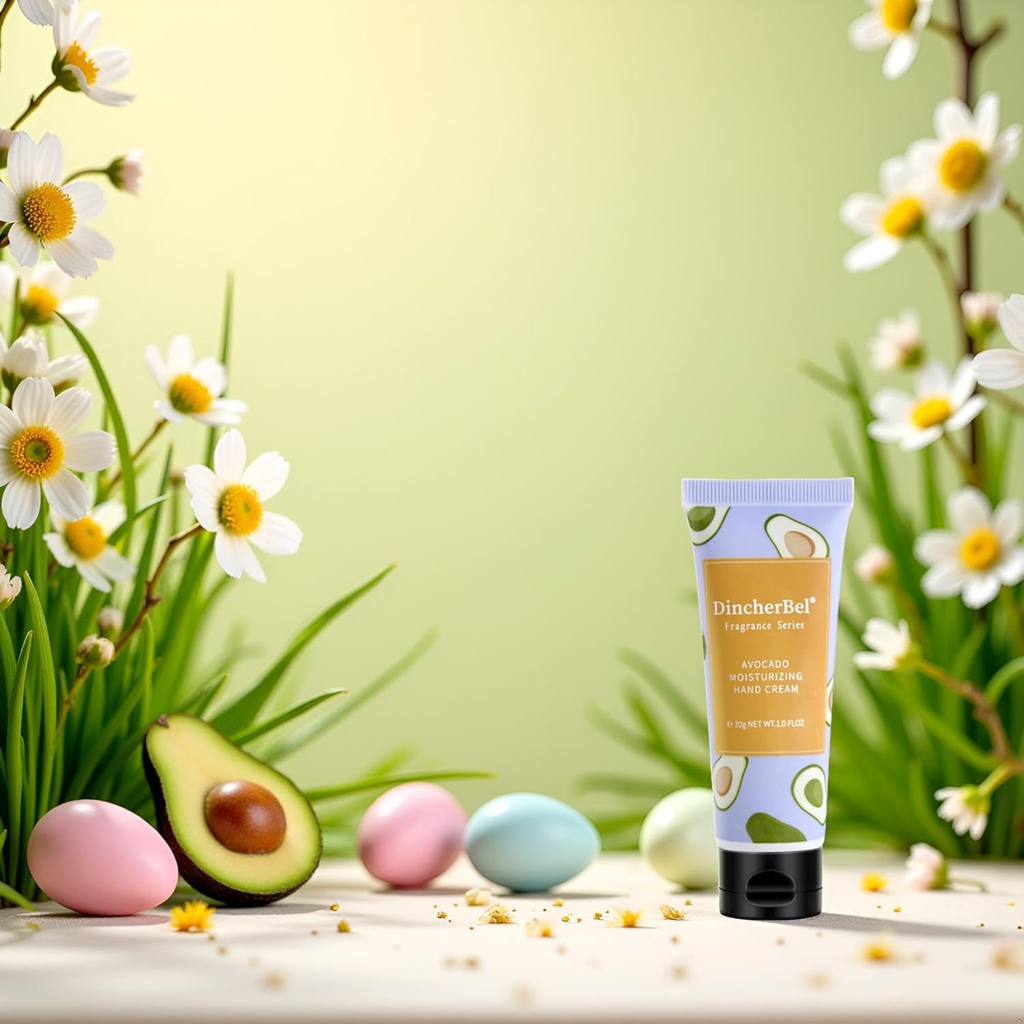 DincherBel 100 Pack Avocado Moisturizing Hand Cream Bulk - Travel Size Non-Greasy Hand Lotion Set for Dry Skin, Instant Hydrating Hand Care for Women, 1.0 oz/30 ml