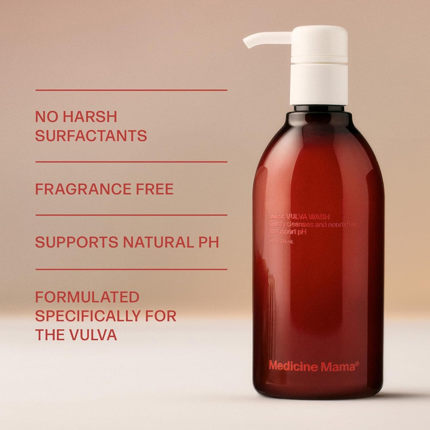 Medicine Mama's Apothecary VMAGIC Gentle Feminine Wash pH Balanced to Cleanse and Rejuvenate Intimate Skin with Chamomile, Collagen, Vitamin E and Sage – Hormone Free – 3 Pack, 8 oz Each