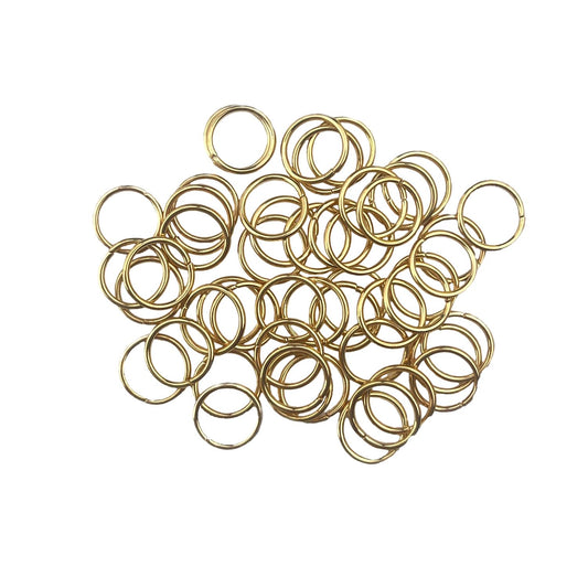 SEVENHEAD 50 Pcs Dreadlock Beads Hair Accessories Circle Rings Adjustable Cuffs Braiding Hair Decoration Clips Metal Hair Decoration for Braids(Gold 1.2mm*16mm)