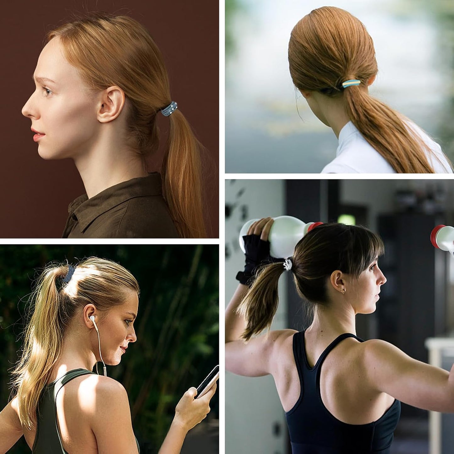 Hair Tie Bracelet, 5 Pcs Boho Hair Ties For Girls and Women, Elastic Hair Ties, Hair Bands For Ponytails, Ponytail Holder For Daily Life, Sport, Cooking, Working (Set 16)