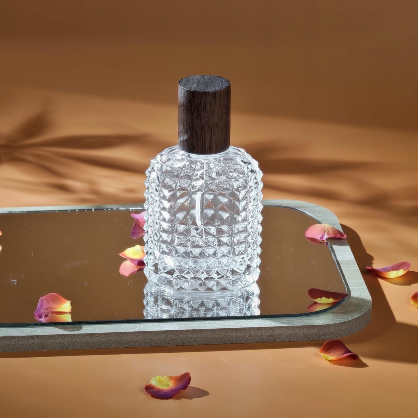 50ml/1.7 Oz Glass Spray Bottle Perfume Atomizer,Perfume Travel Refillable Spray Bottle Empty with 3 Kinds of Dispenser (A4)