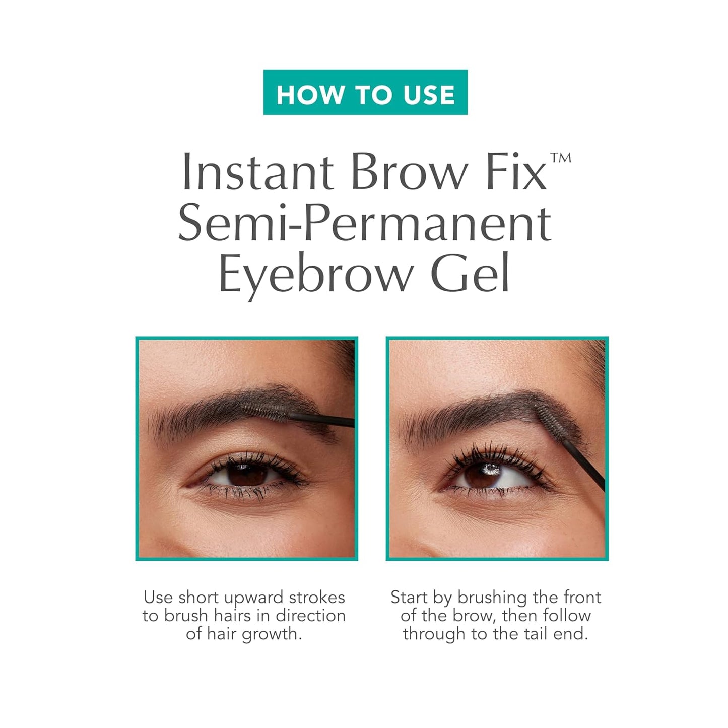 Thrive Causemetics Instant Brow Fix Semi-Permanent Eyebrow Gel, Waterproof Tinted Eye Brow Gel with Vitamin B5, Smudge-Proof, Vegan & Cruelty Free, April (Cool Brown)