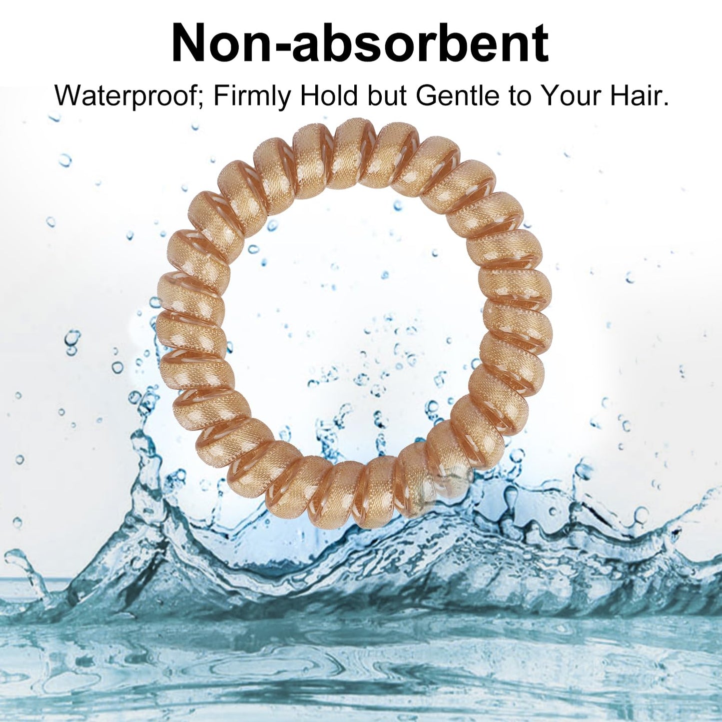 JessLab Spiral Hair Ties for Women, 10-Pack Traceless No-Damage Ponytail Holders, Coils Hair Bands for Girls, Assorted Colors