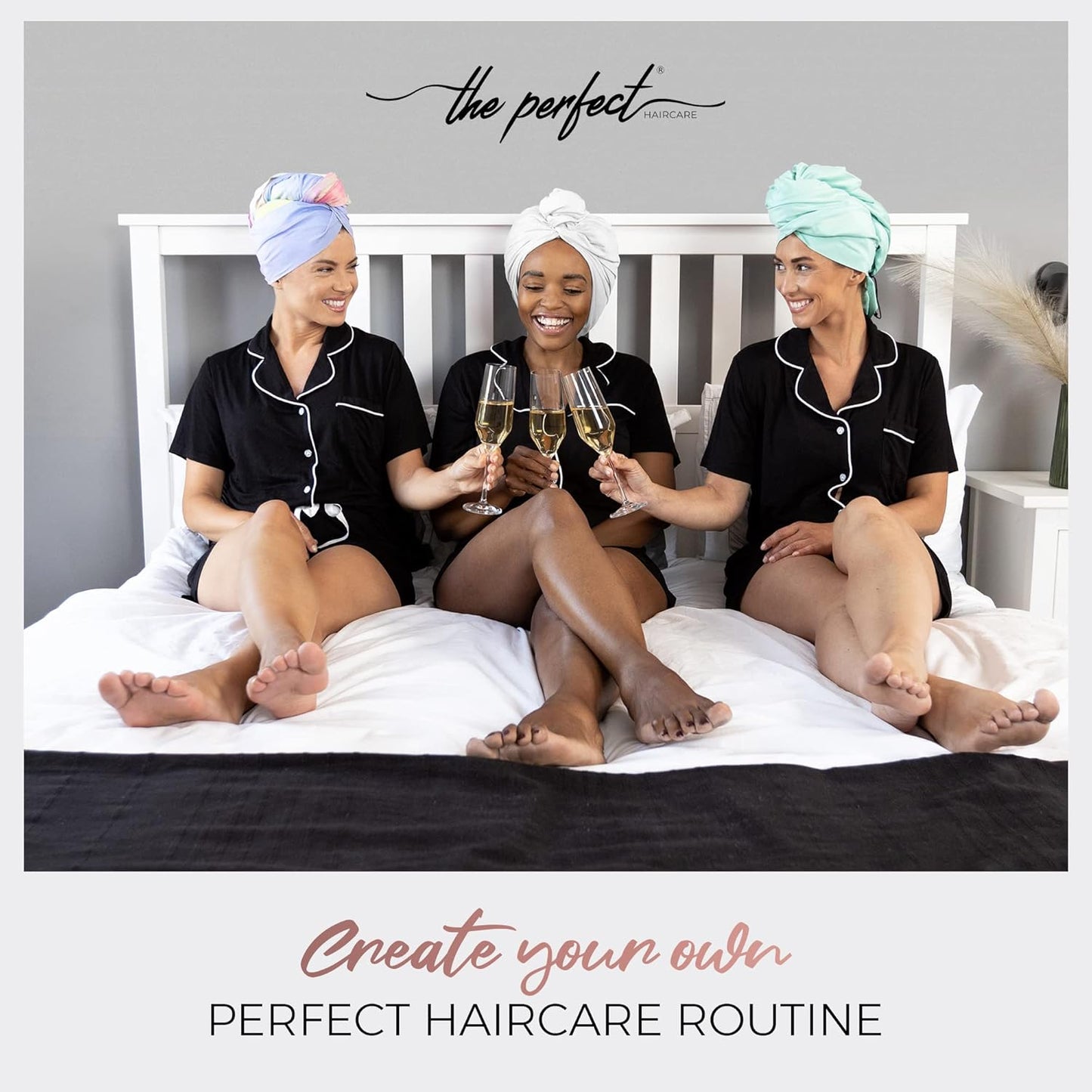 Microfiber Hair Towel Wrap + 2 Smooth Large Hair Drying Tie for Wet Hair - Anti-Frizz, Gentle, Absorbent Hair Scrunchies or Face Washing Wristband