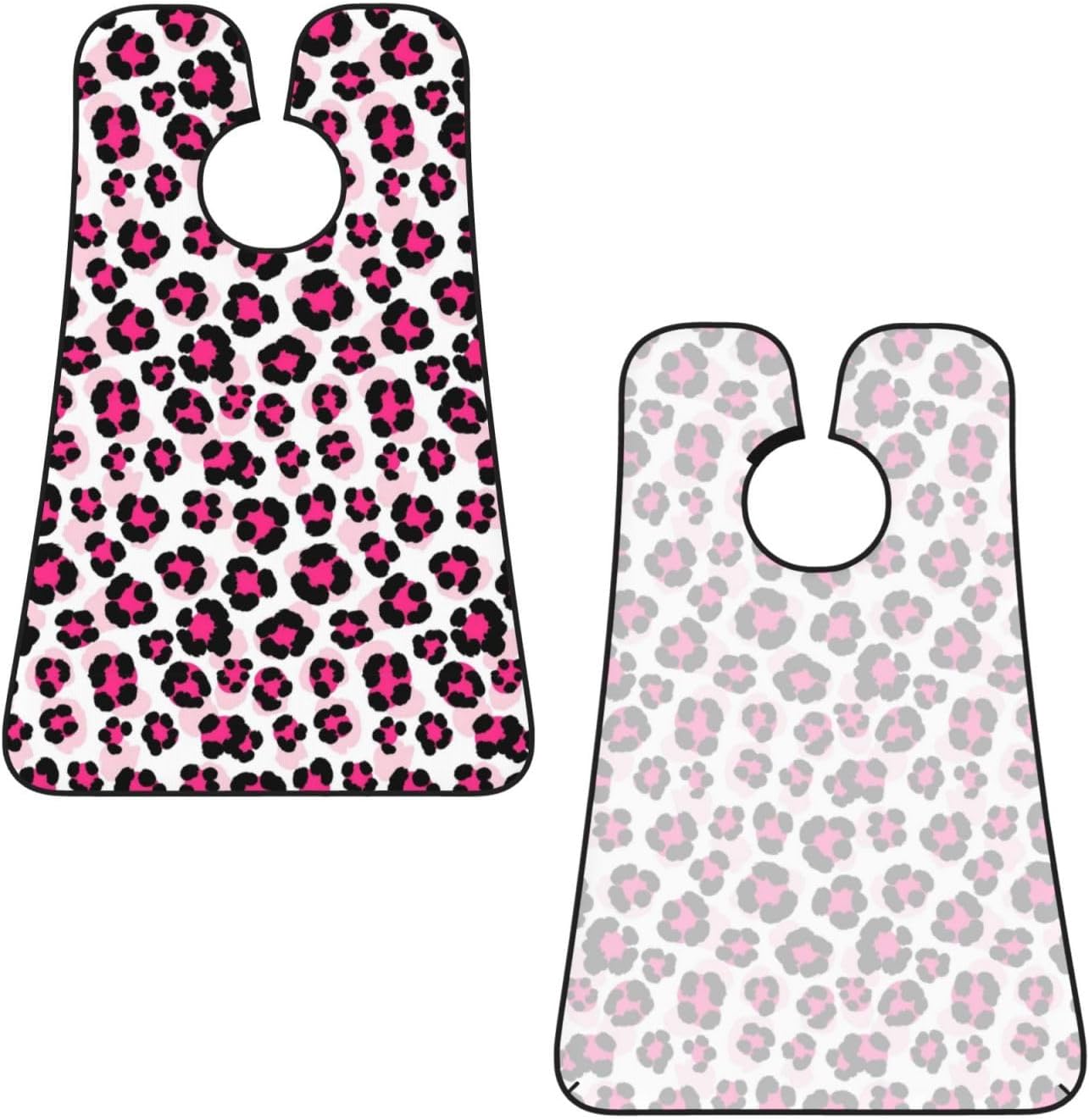 Non-Stick Beard Shaving Bib, Hair Catcher Apron with Suction Cups, Waterproof Grooming Tool for Men Husband, Pink Cheetah Animal Skin Leopard Print Shave Bib