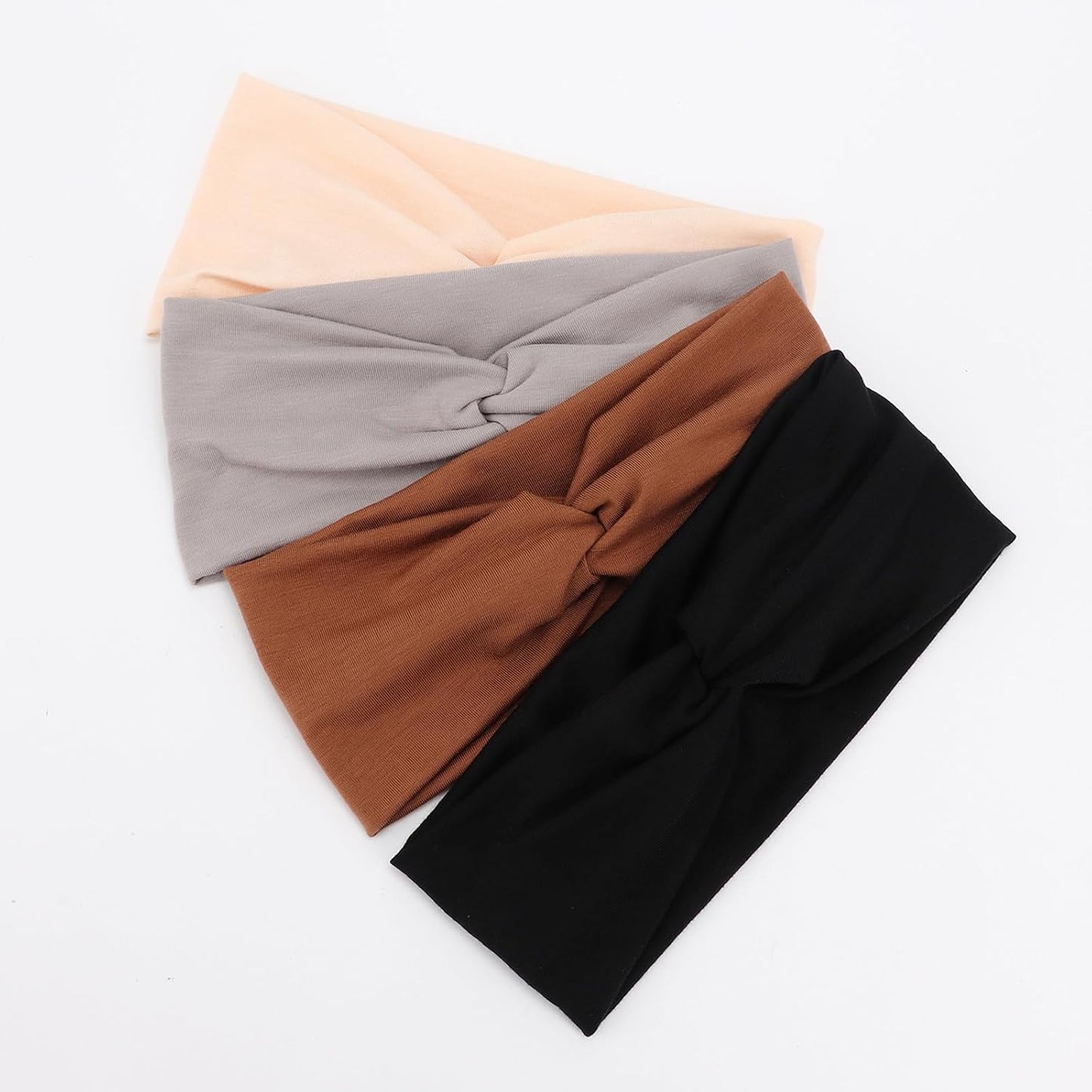 DRESHOW 8 Pack Headbands for Women Yoga Knotted Headbands Elastic Criss Cross Hair Accessories Sports Head Wrap Non Slip