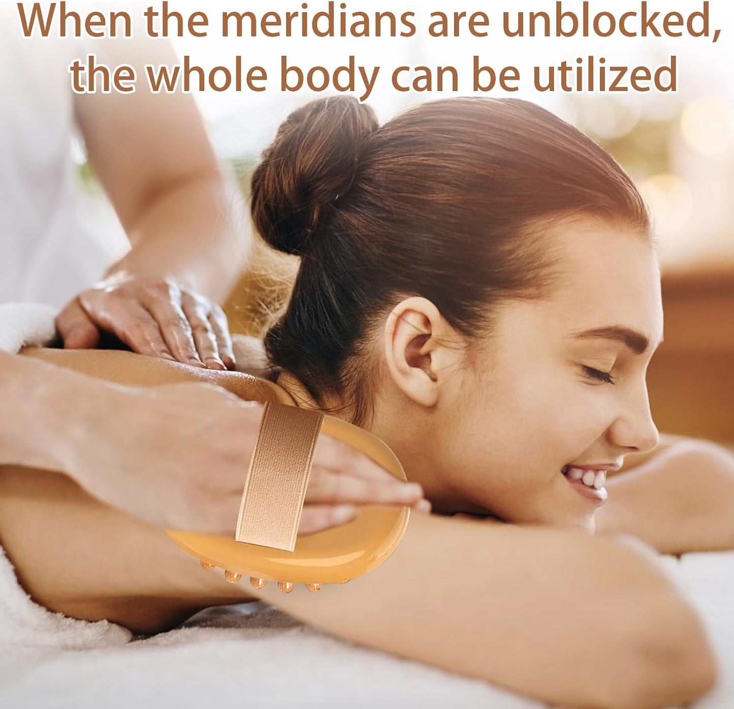 2pcs,Wooden Massage Brush for Body and Scalp - Natural Wood Cellulite Massager & Gua Sha Comb for Lymphatic Drainage, Muscle Pain Relief, Body Shaping