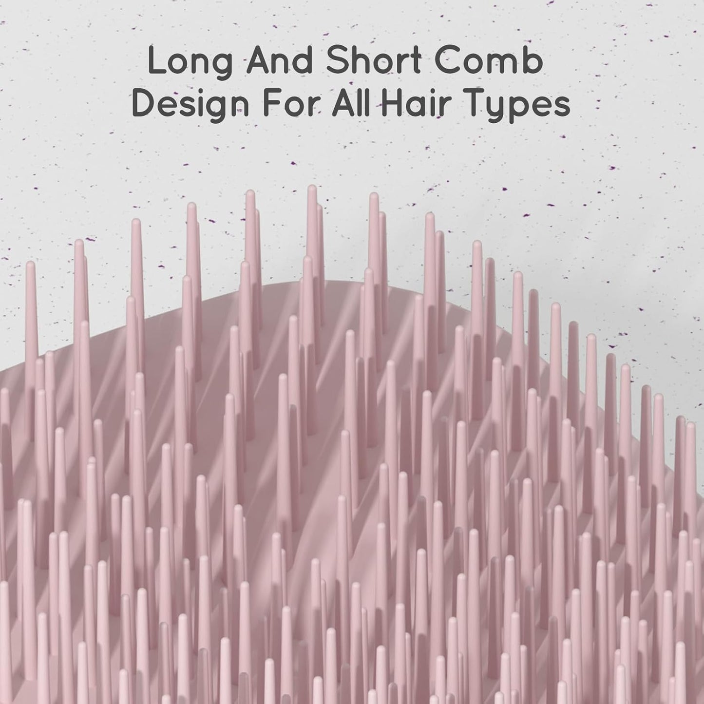 Scalp Massager Shampoo Brush, Scalp Scrubber & Exfoliator for Dandruff Removal, Wet & Dry and Detangler for Men and Women, Suitable for Short Medium Hair (Pink)