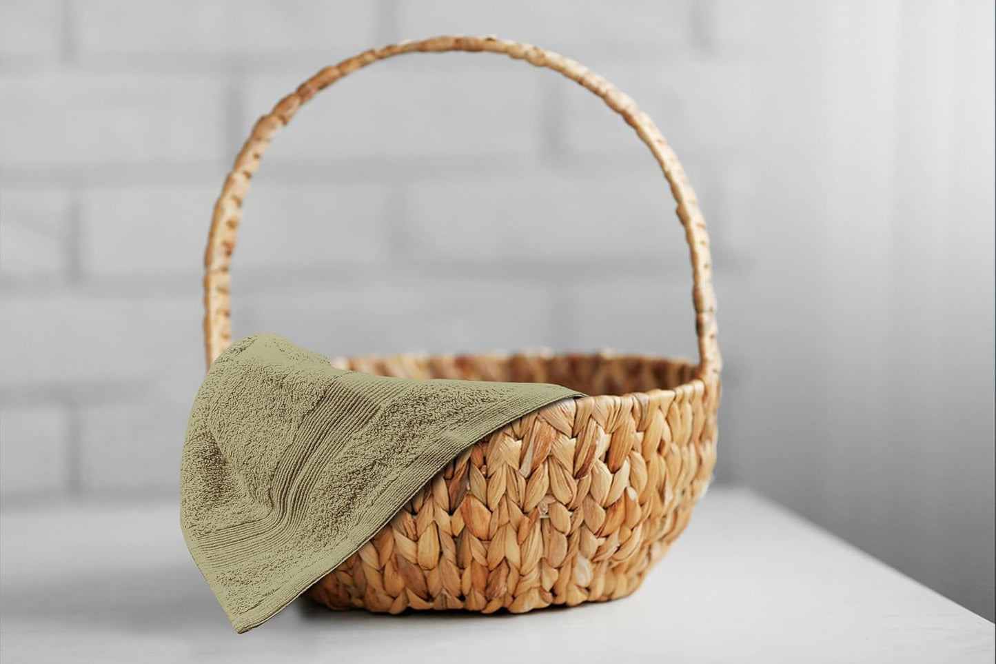 Premium Hand Towels Pack of 6 (16" x 30”) 100% Combed Ring Spun Cotton | Highly Absorbent Hand Towels Set | Ultra Soft for Home, Gym & Spa (Sage Green)