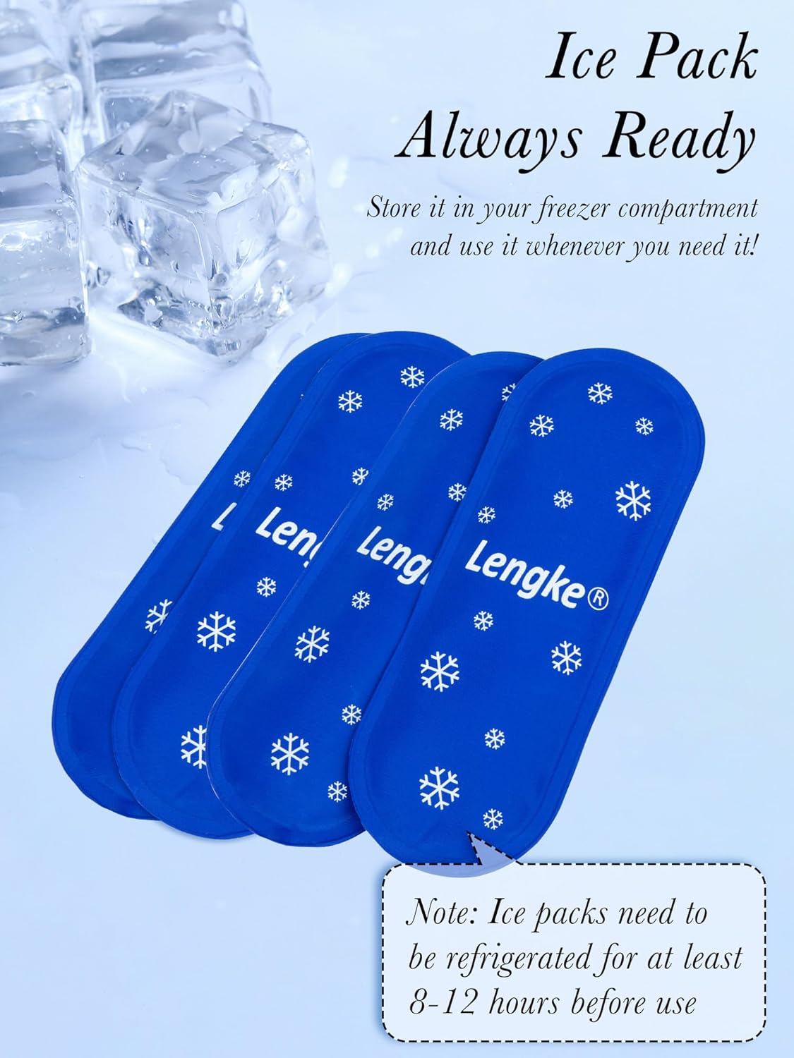 Leng Ke Insulin Pen Cooler Travel Case Ice Pack TSA Approved, 4 Packs Reusable Ice Packs for Insulin Pen Cooler Travel Case